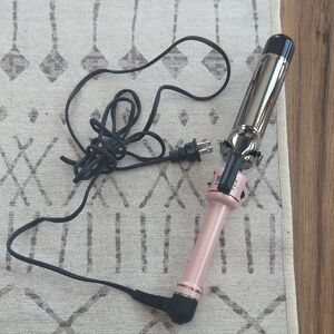 Hot Tools Professional 2" Barrel Curl Iron In Shimmery Blush Pink Handle.